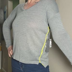 Gray and Lime Green Sweater Size Medium